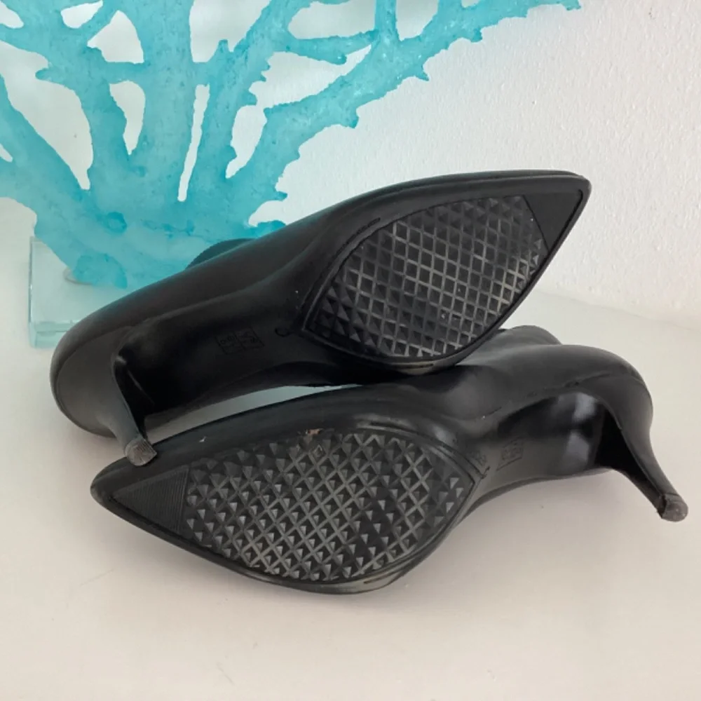 AEROSOLES HEELREST ANKLE ZIPPER ACCENT BOOTIES BOOTS 3.5 in Heel Sz 7.5